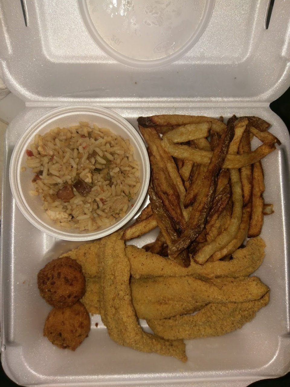 3 Piece Filet Fries Jambalaya